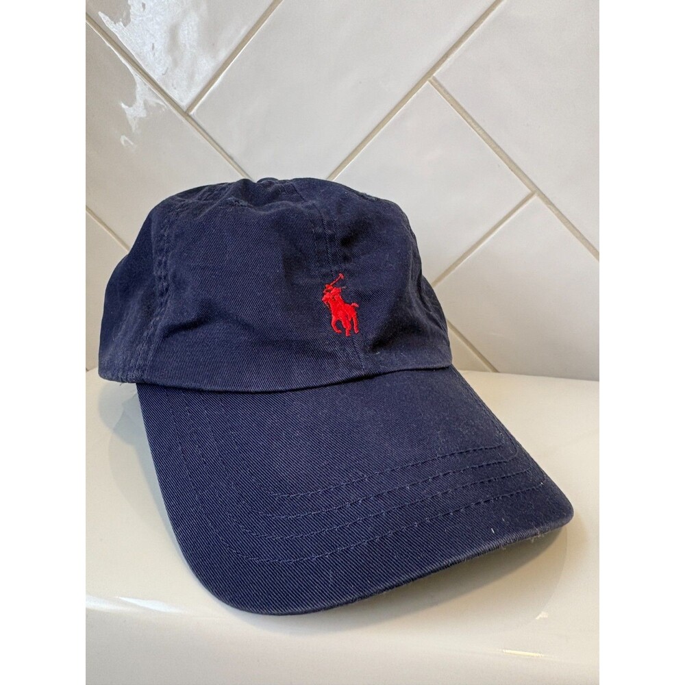 VINTAGE Polo Ralph Lauren Blue Hat Ball Cap Adjustable